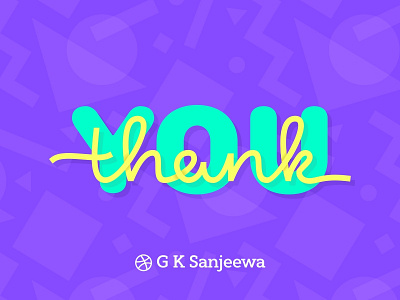 Thank You 90th lettering pattern