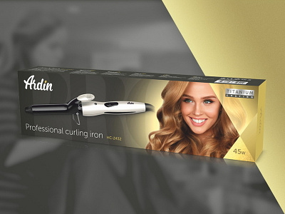 Curling iron package design beauty box box design hair hair care package package design