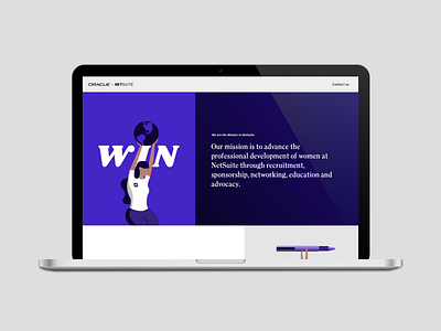 WIN Website branding illustration web design