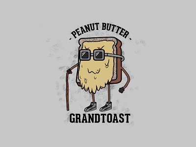 Peanut Butter Grandtoast butter character illustration old peanut