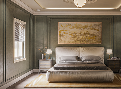 Classic Style Bedroom Visualization. 3d visualization architectural design interior design room design ideas