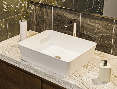 Bathroom sink visualization. 3d visualization architectural design interior design