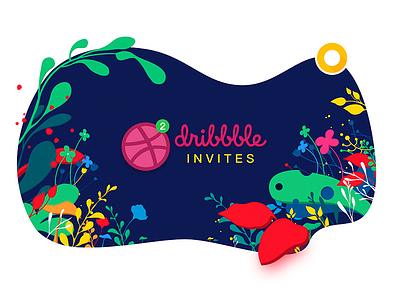 Dribbble invites dribbble flower illustration invites player shot