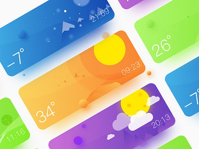 Weather App app blue card cloudy cold simple ui violet weather winter