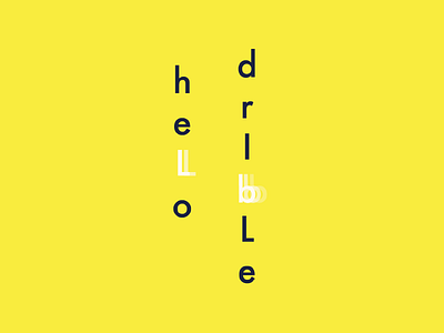 Hello Dribble typography