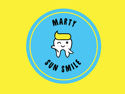 Marty Sun Smile_Option 1 branding dentist japanese kawaii logo