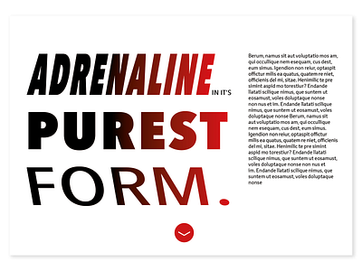 Introductory page for digital brochure design typography