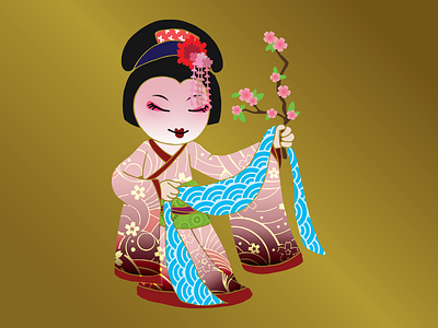Onnagata cherry japan japanese kimono onnagata spring