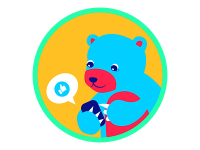 Social Bear bear color cute design facebook likes logo network smartphone social socialnetwork