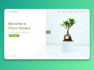 Grow plants landing page design design figma figma design figmadesign landing page design minimal ui ux web website