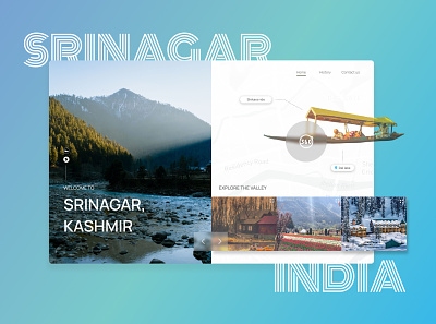 Srinagar - Heaven on Earth design dribbbleweeklywarmup figma figma design figmadesign landing page design rebounds ui ux web website