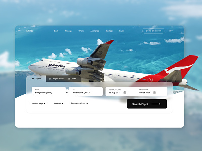 Flight Booking Landing Page design figma figmadesign illustration ui ux web website