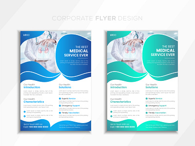 Corporate Medical Flyer Design branding design graphic design medical flyer typography vector