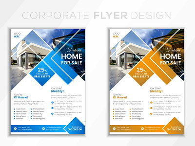Corporate Business Real estate Flyer poster folder brochure. corporate cover graphic design