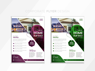 Corporate Business Real estate Flyer poster folder. cover