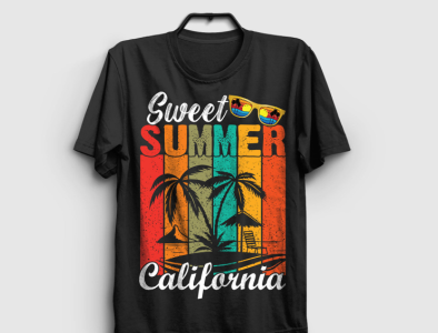 Summer Vintage Beach T-Shirt Design by Rashed Khan on Dribbble