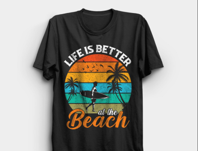 Summer/beach vintage retro t-shirt design