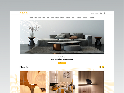 Website design: Furniture e-commerce design homepage site ui uiux user interface ux web web page web site website