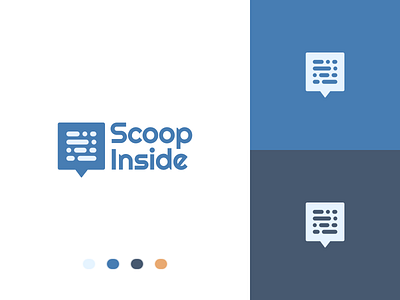 Scoop Inside Logo blog branding exploration icon logo news