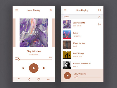 Music Player Concept clean dailyui music player