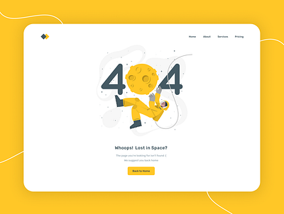 404 Page - DailyUI 008 404 page design illustration ui ux website