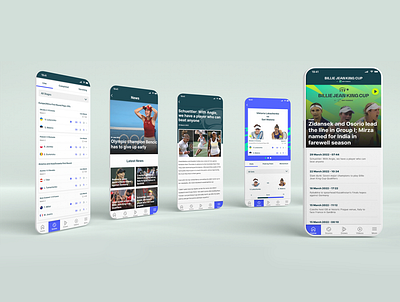 Billie Jean King Cup - Mobile App billie jean king cup design itf mobile design ui ux