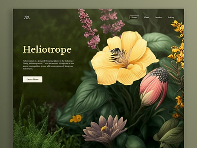 Gardening Website Design: Landing Page