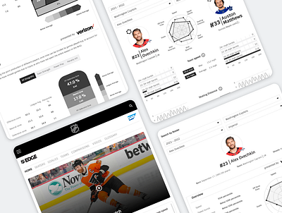 National Hockey League - NHL Edge Platform design mobile design national hockey league nhl ui ux website
