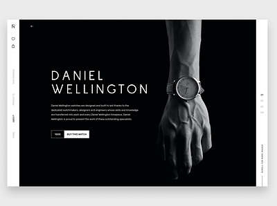 Single Product Design - Watch Detail daniel wellington design landing page ui ux watch website
