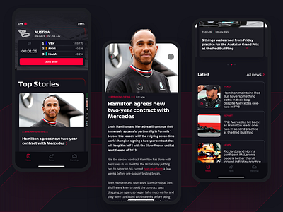 F1 App 🏁 app application branding design f1 formila one formula 1 interface ios motorsport sport ui