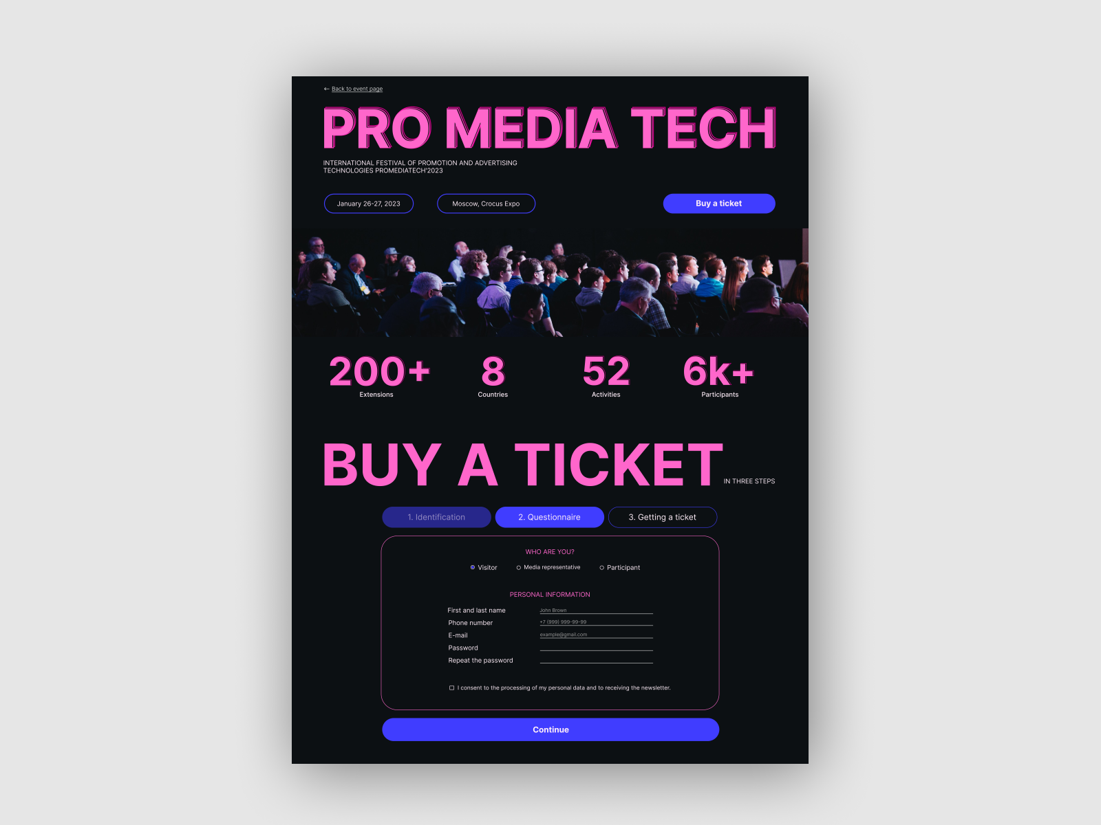 Forum ticket purchase page by newfile on Dribbble