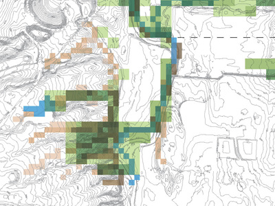 Pixel Plan Analysis grid landscape map pixel plan site square survey terrain topo topography