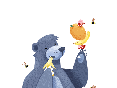 Baloo baloo cute illustration illustrator jungle book print procreate