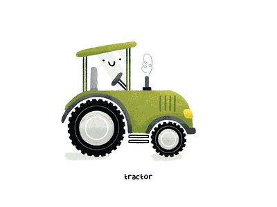Tractor | Children's Illustration cute farm illustration illustrations for boys illustrator kidslitart nursery art procreate tractor