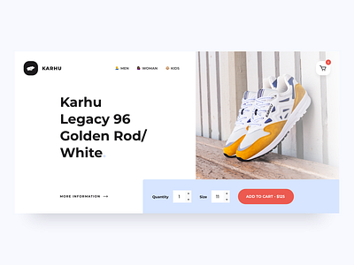 Karhu - Finnish simplicity design finnish flat header hero icon minimal sneakers typogaphy ui ux website websites