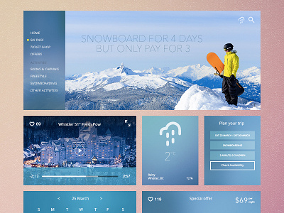 UI Kit (wintersport) design interface kit style ui wintersport