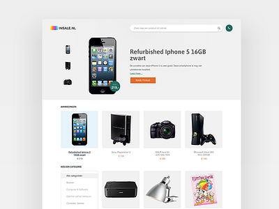 Insale - Homepage design