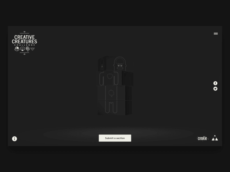 Creative Creatures Challenge 3d animation design gif interface logo motion ui ux web
