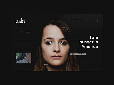 The Faces Of Hunger — Feeding America america design faces hunger interface motion transition ui