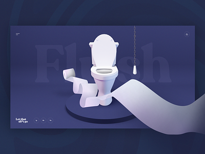 Poo Pourri — Let That Sh*t Go 3d campaign design flush interface let it go poo poop shit ui web website