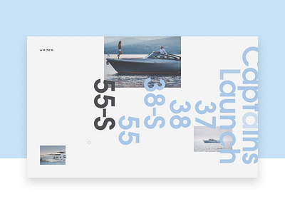 Wajer Yachts — page effects animation branding design effects interface motion transition ui web webdesign website