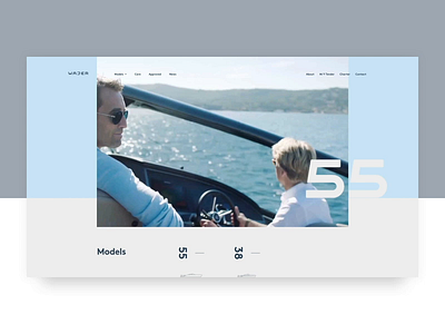 Wajer Yachts — homepage animation branding design interface motion transition ui web webdesign website
