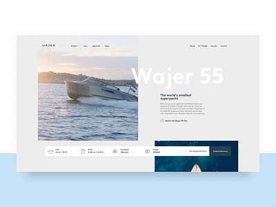 Wajer Yachts — transitions animation branding design interface motion transition ui web webdesign website