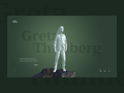 The Year of Greta Thunberg 3d design interface sideproject timeline ui web webdesign website