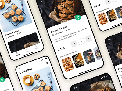 Cookies store app UI Challenge app appdesign clean creative design designinspiration food inspiration interface mockups ui uitrends ux