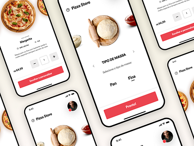 Pizza Store app app appdesign clean creative design designinspiration inspiration ui uitrends ux