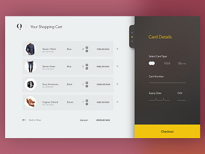 Shopping Cart UI cart checkout clean design shopping simple ui uiux