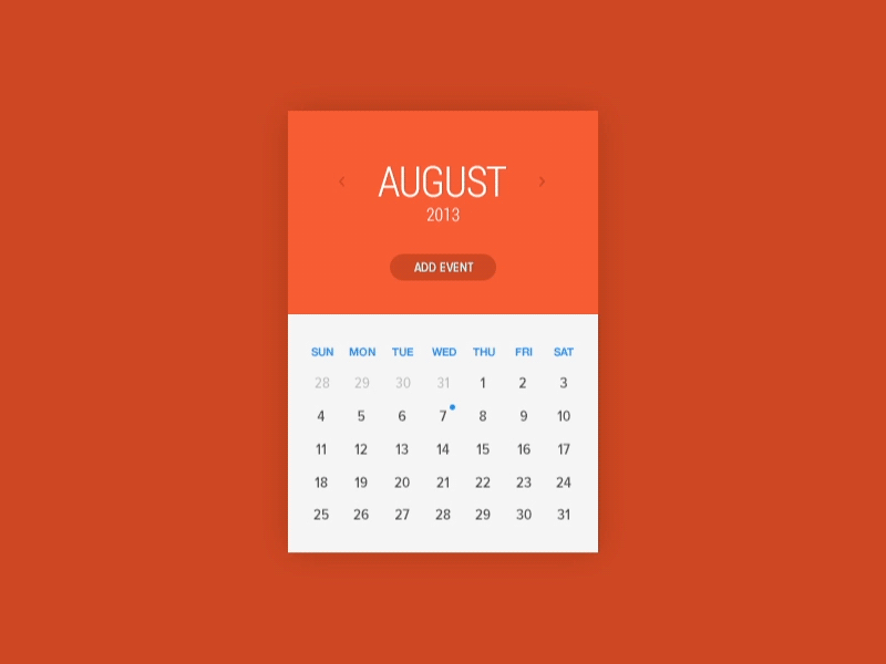 Calendar Rebound *Animated animated calendar design flat gif loop motion rebound ui