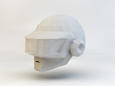 Daft Punk Low Poly 3D 3d c4d daft punk geo geometry helmet illustration low poly model mold polygon
