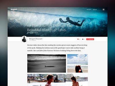 Stories, coming to August august following moments photography profile stories surf ui ux